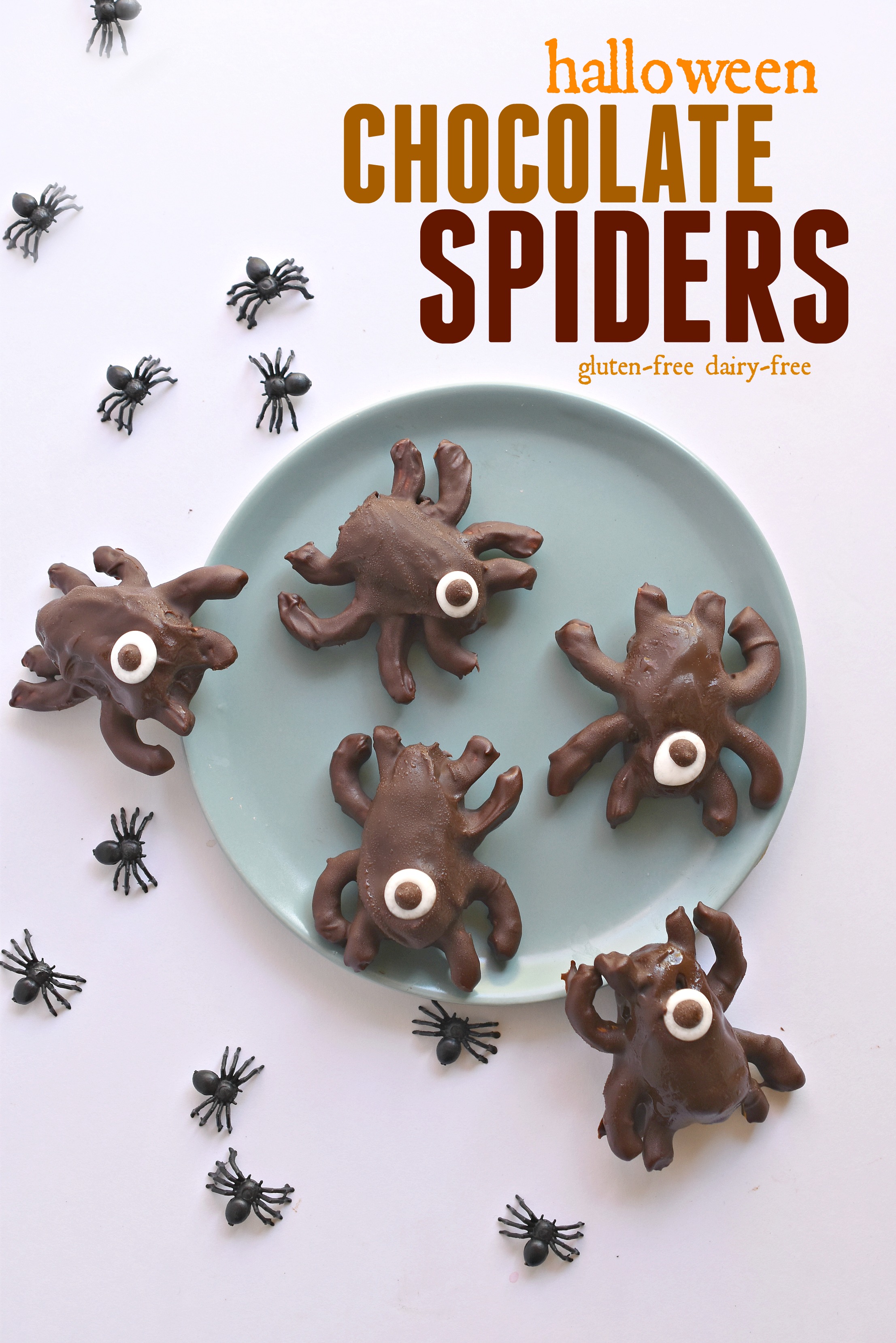 Halloween Chocolate Spiders - Fork and Beans