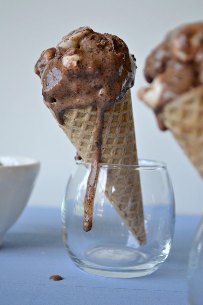 Easy Vegan Rocky Road Ice Cream - Fork and Beans
