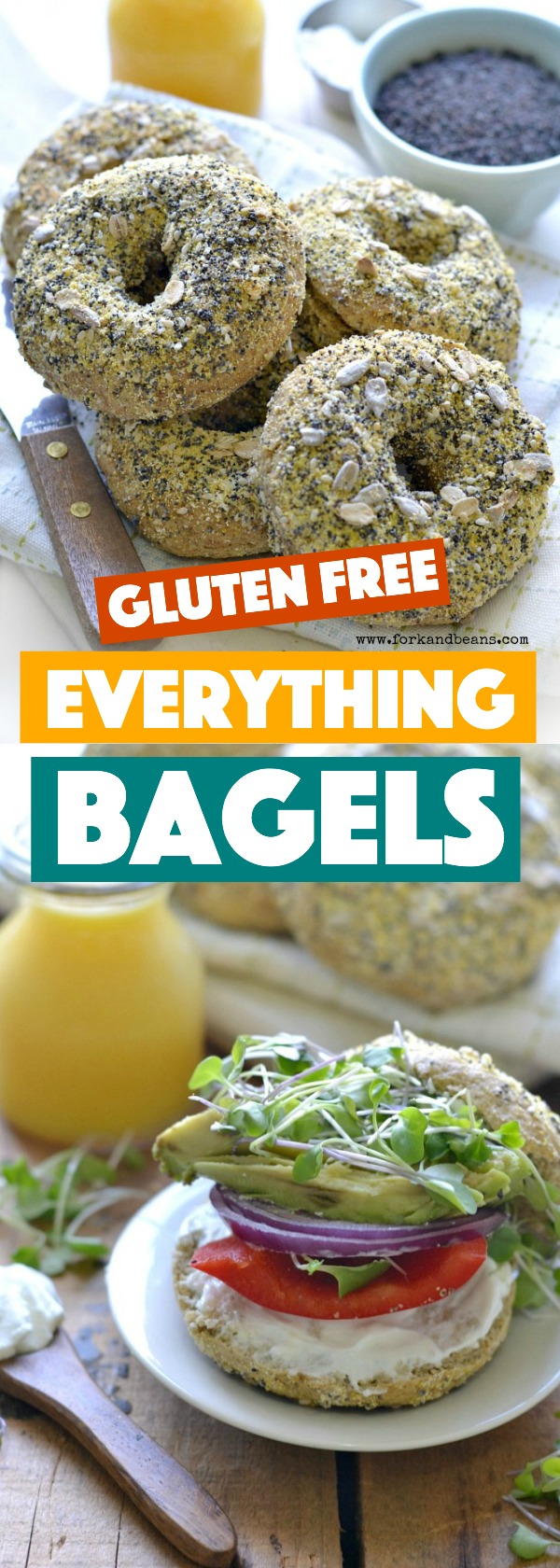 Gluten Free Vegan Everything Bagels - Fork and Beans