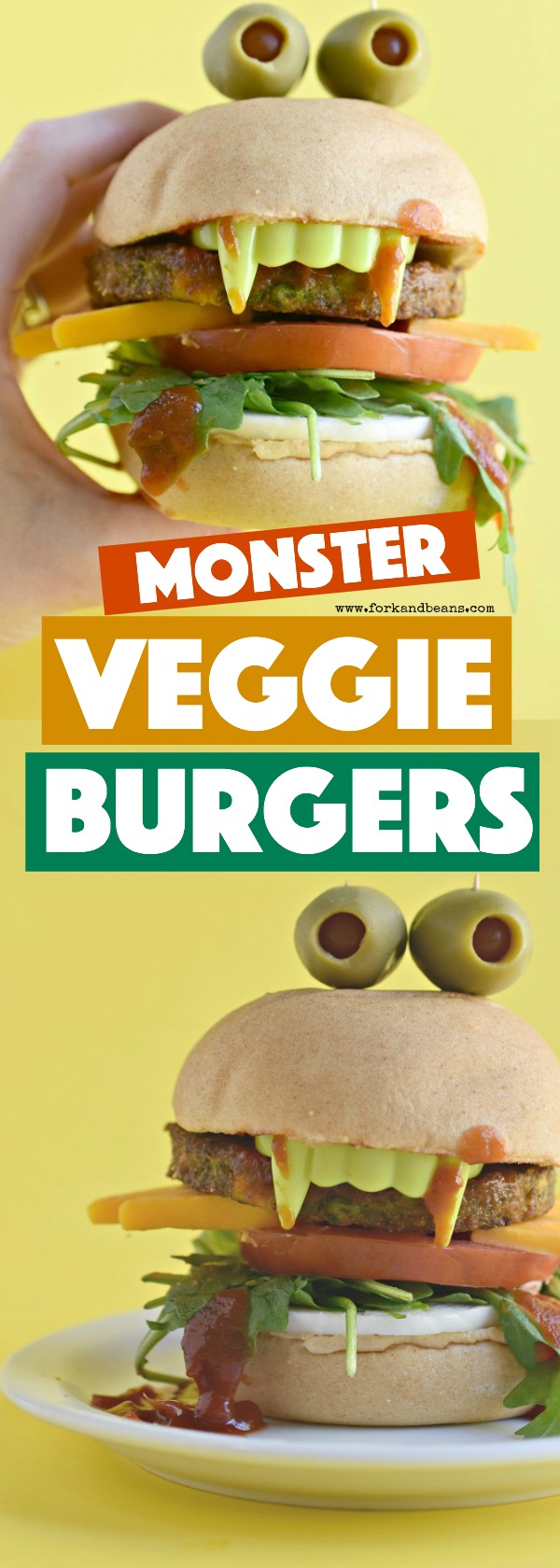 Halloween Monster Veggie Burgers: Scary to hold, tasty to eat! - Fork ...