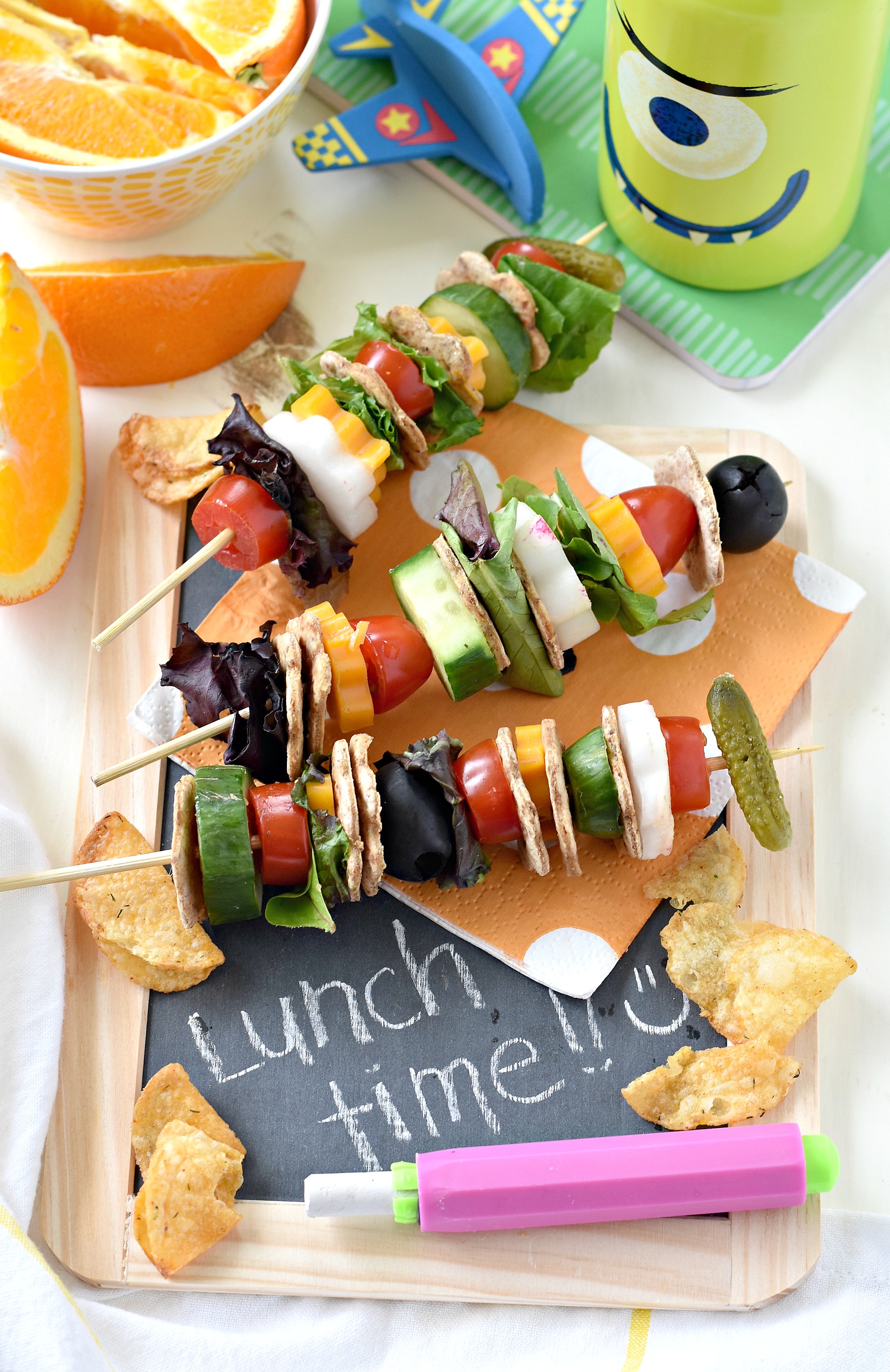 Sandwich Wrap Kabobs - Fork and Beans