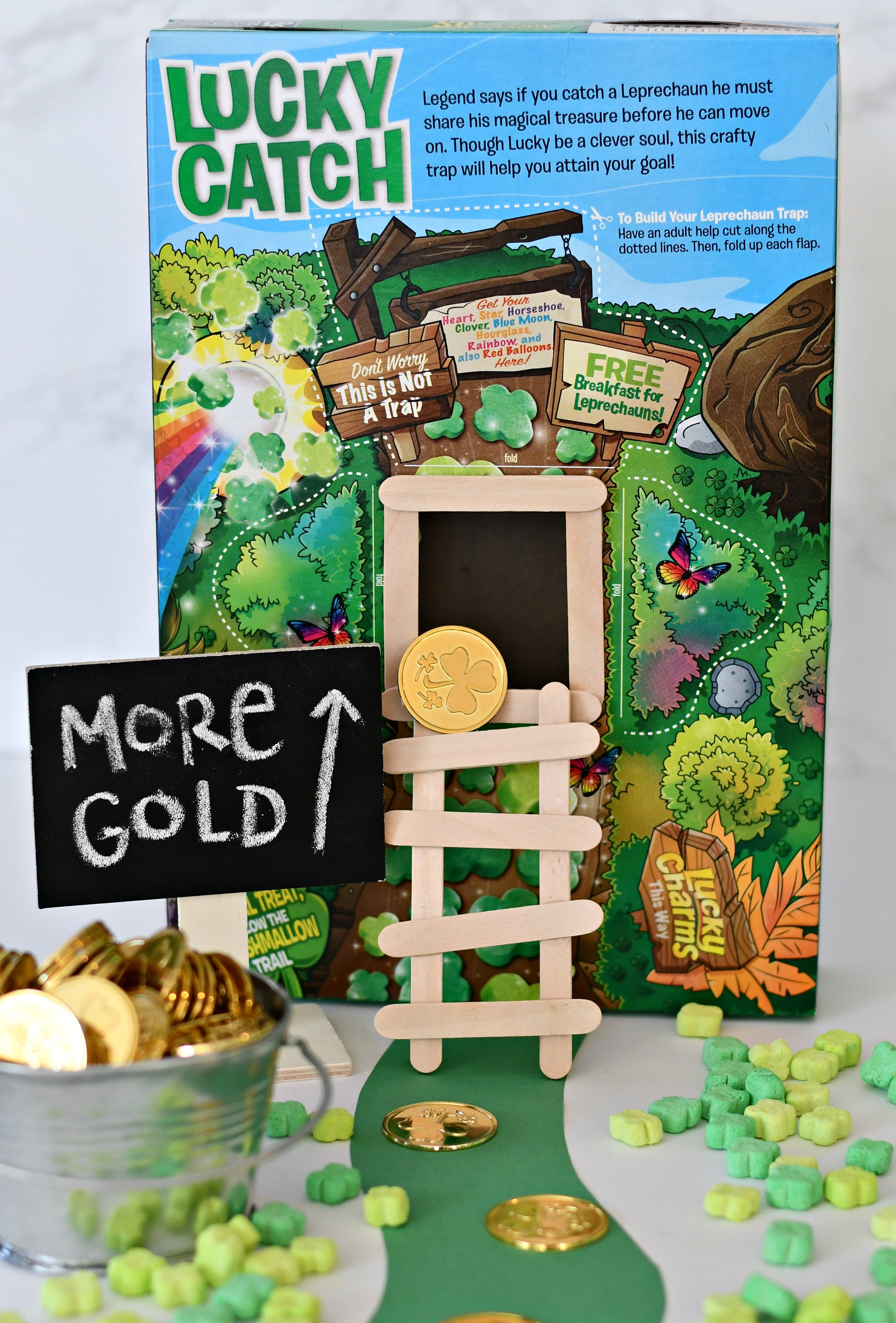 Cereal Box Leprechaun Trap: a fun St. Patrick's Day craft for kids