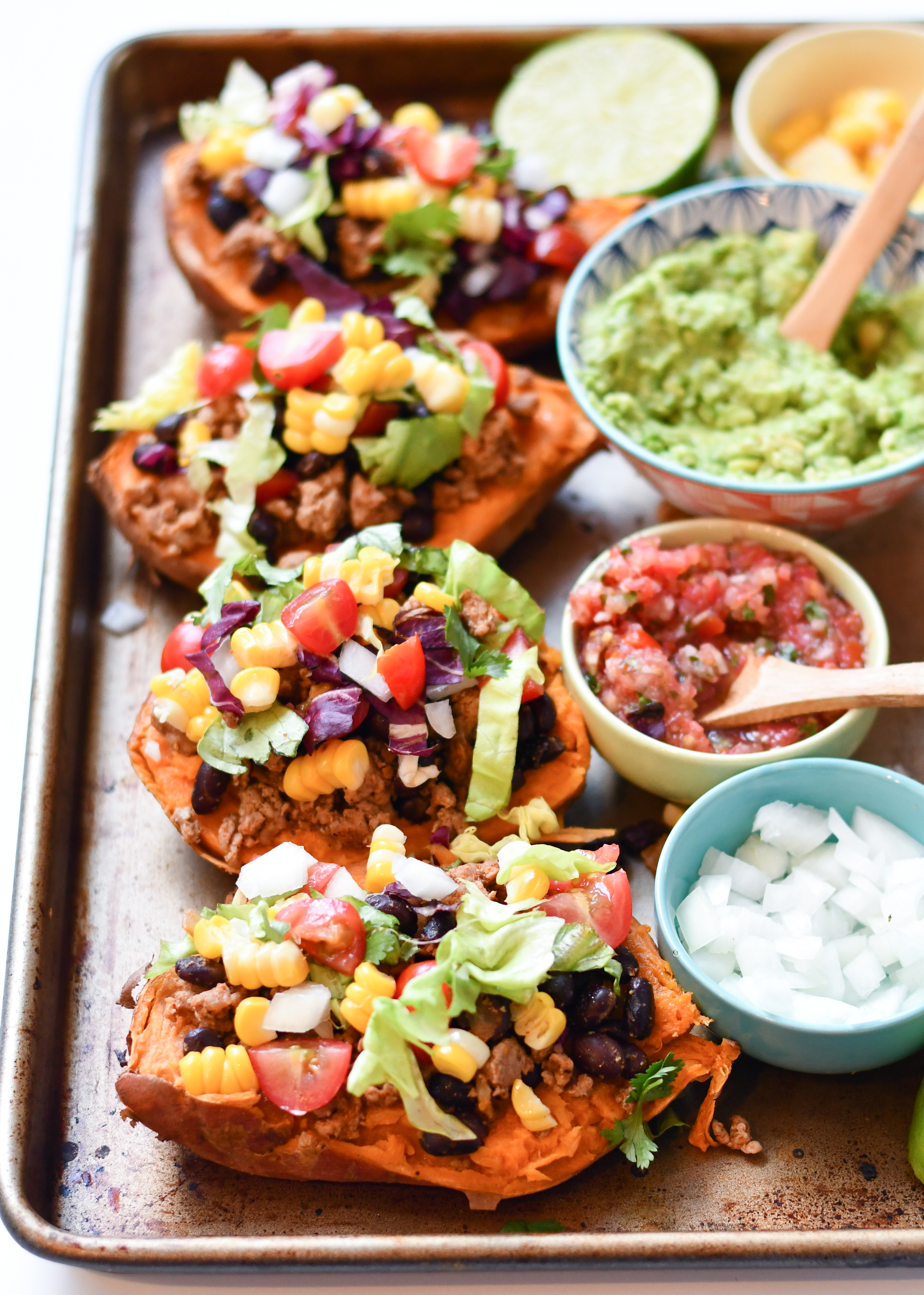 Taco Stuffed Sweet Potatoes Fork And Beans